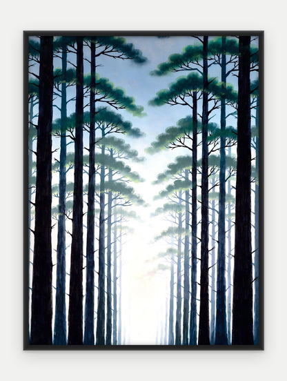 Plakat Las w ramie, oprawa: aluminium czarne, format 30 × 40 cm
