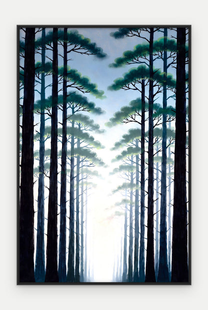 Plakat Las w ramie, oprawa: aluminium czarne, format 40 × 60 cm