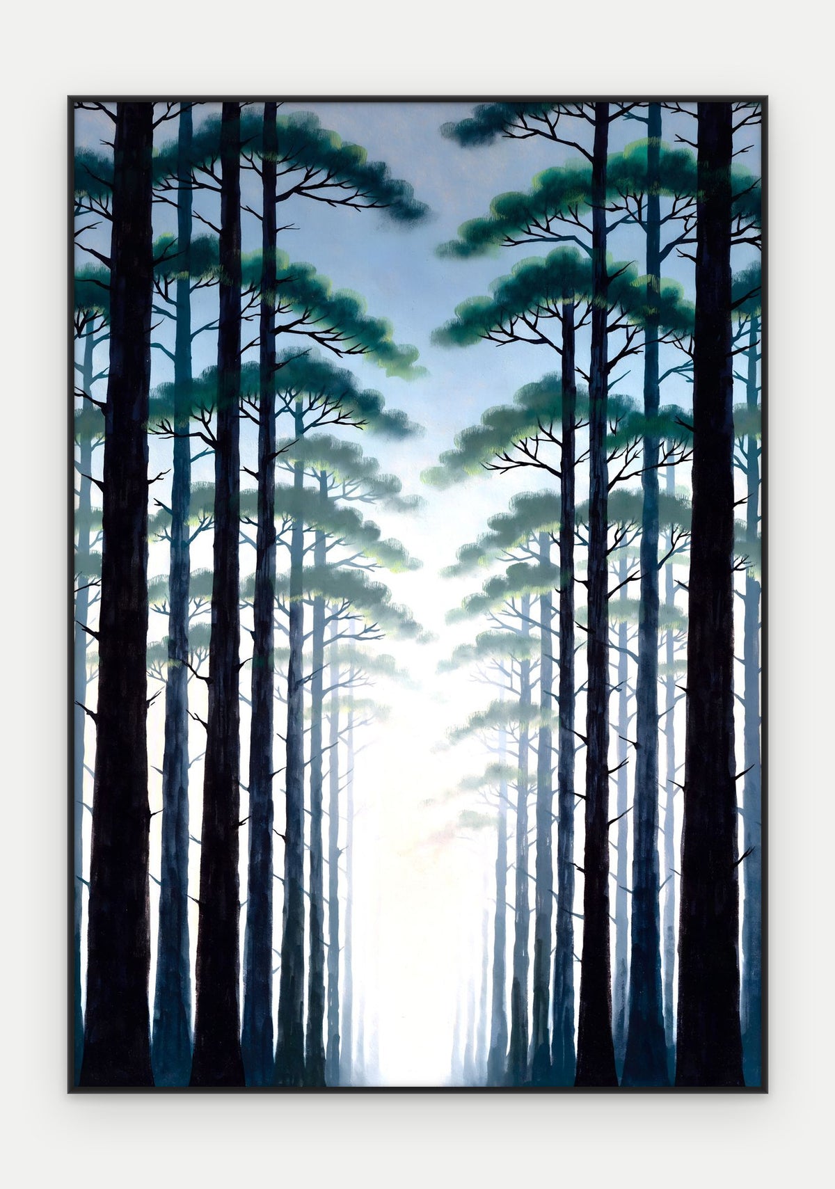 Plakat Las w ramie, oprawa: aluminium czarne, format 70 × 100 cm