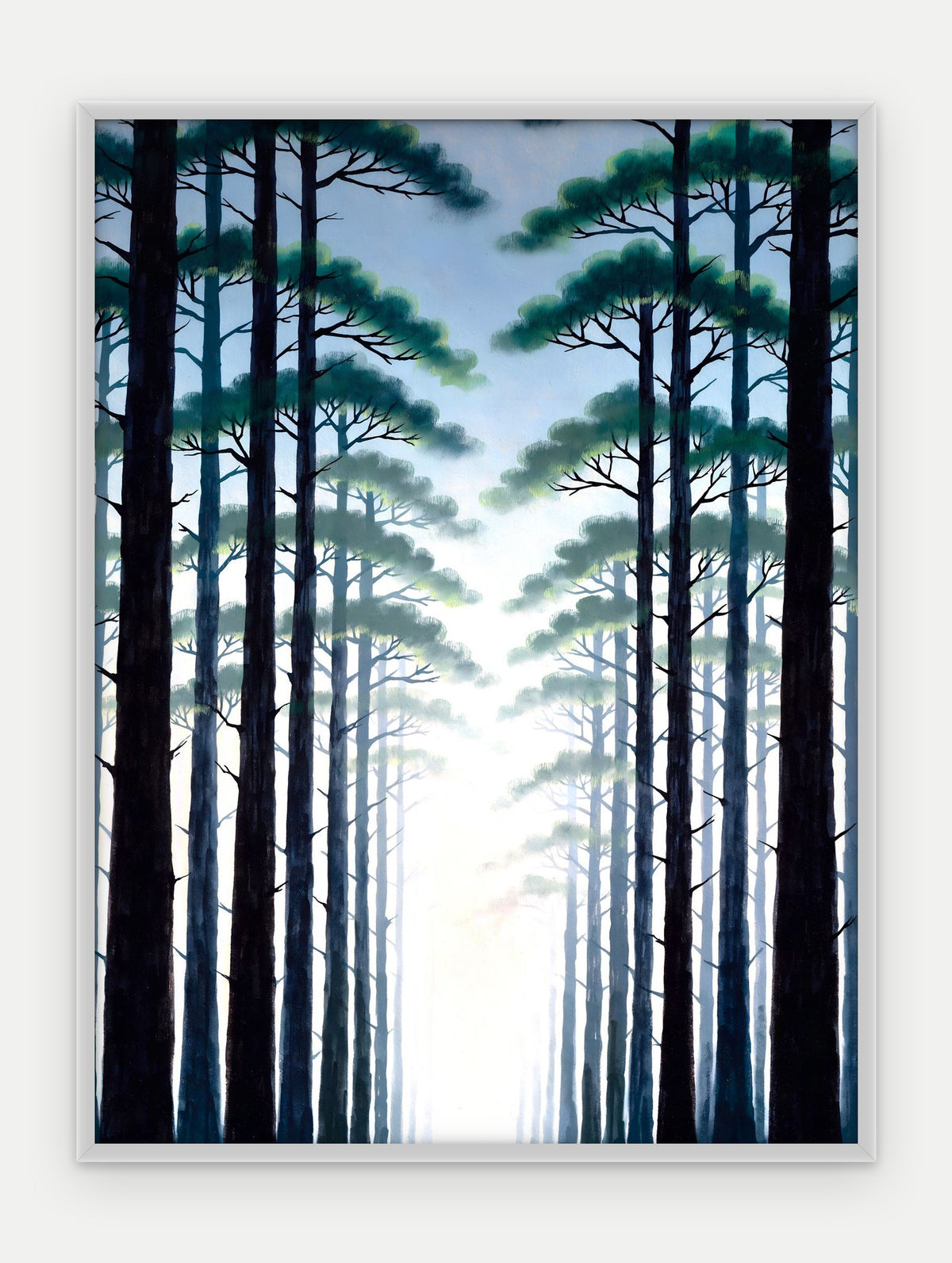 Plakat Las w ramie, oprawa: aluminium srebrne, format 30 × 40 cm