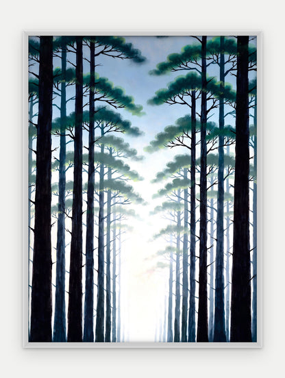 Plakat Las w ramie, oprawa: aluminium srebrne, format 30 × 40 cm