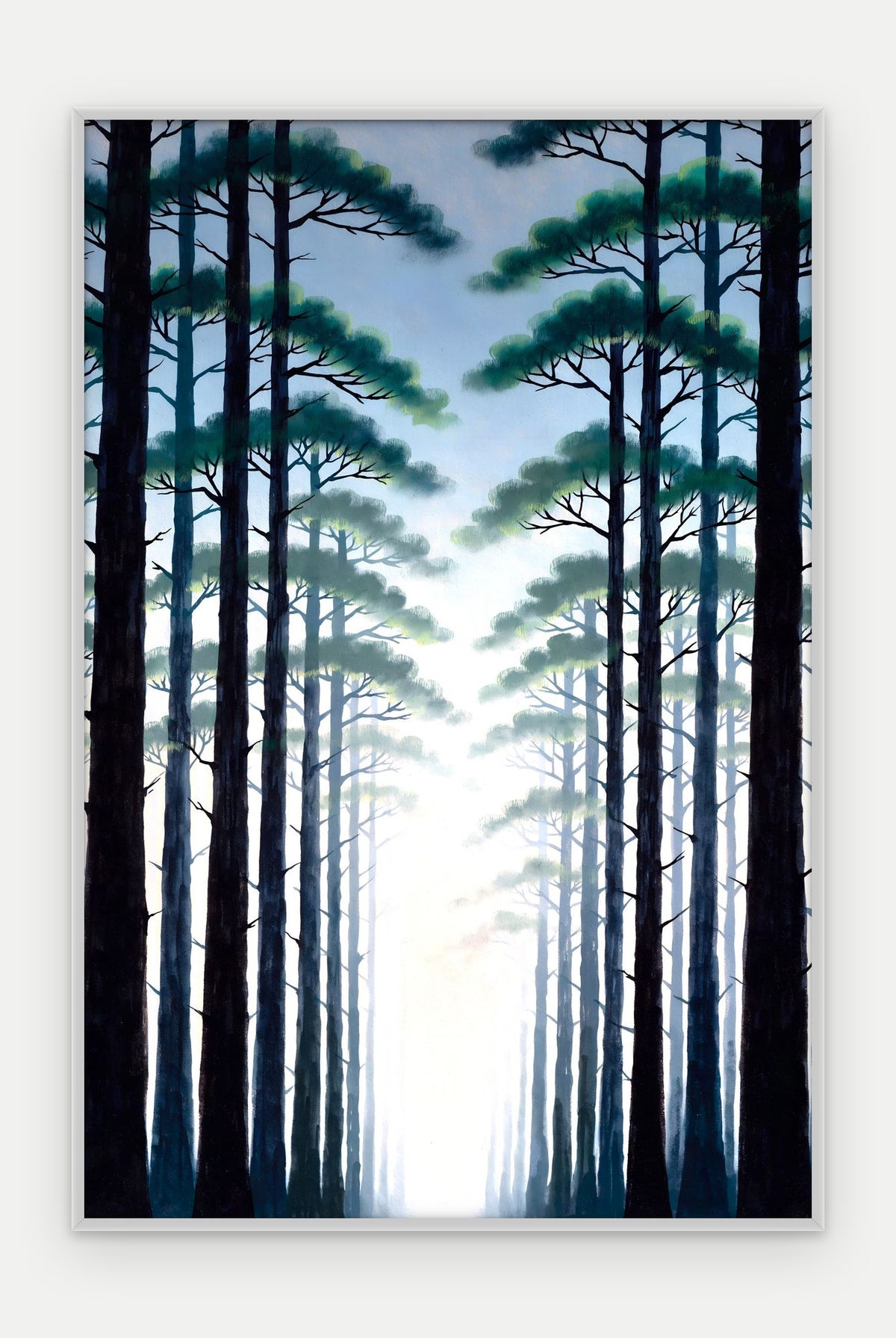Plakat Las w ramie, oprawa: aluminium srebrne, format 40 × 60 cm