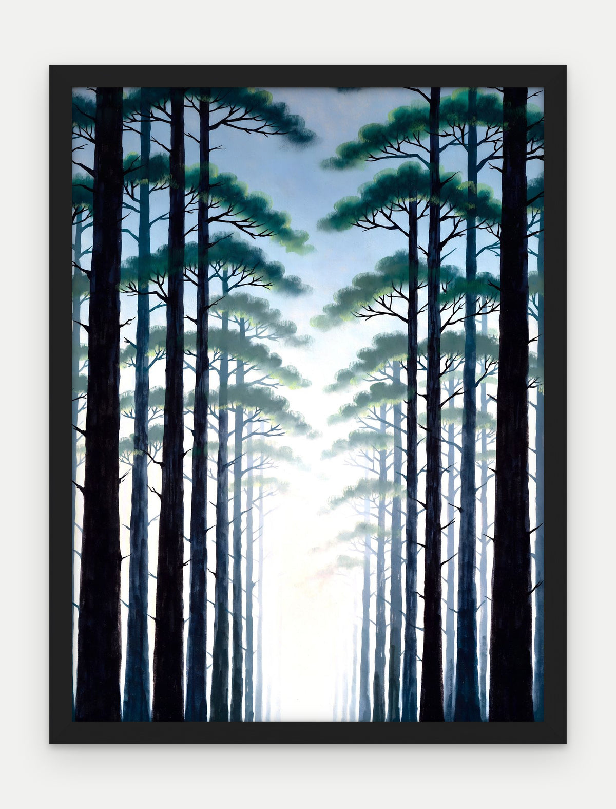 Plakat Las w ramie, oprawa: drewno czarne, format 30 × 40 cm