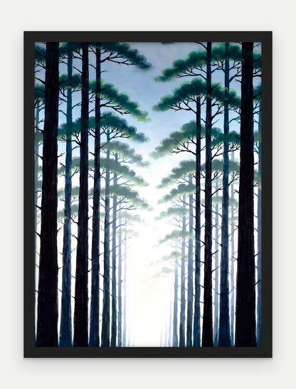 Plakat Las w ramie, oprawa: drewno czarne, format 30 × 40 cm