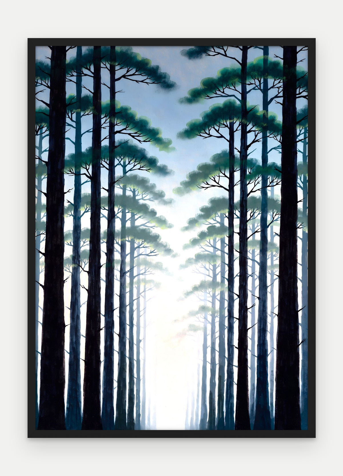 Plakat Las w ramie, oprawa: drewno czarne, format 50 × 70 cm
