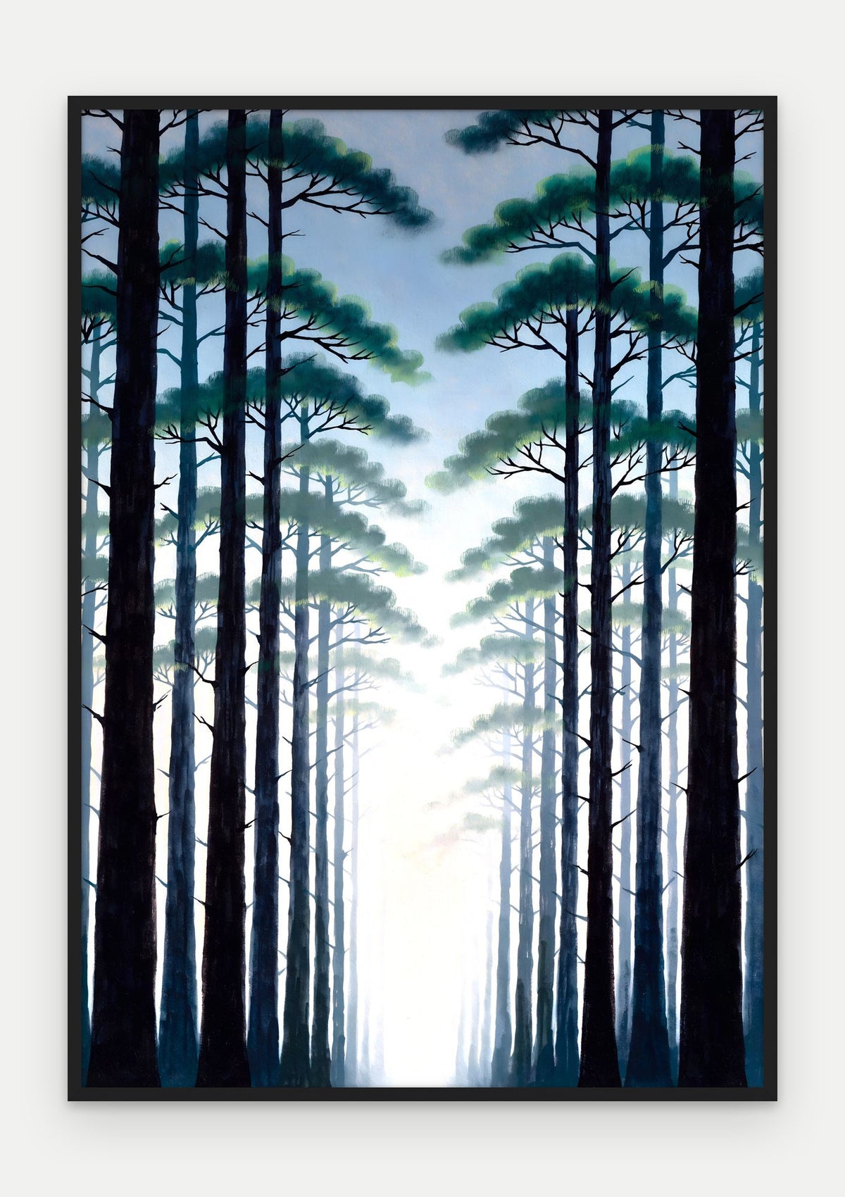 Plakat Las w ramie, oprawa: drewno czarne, format 70 × 100 cm