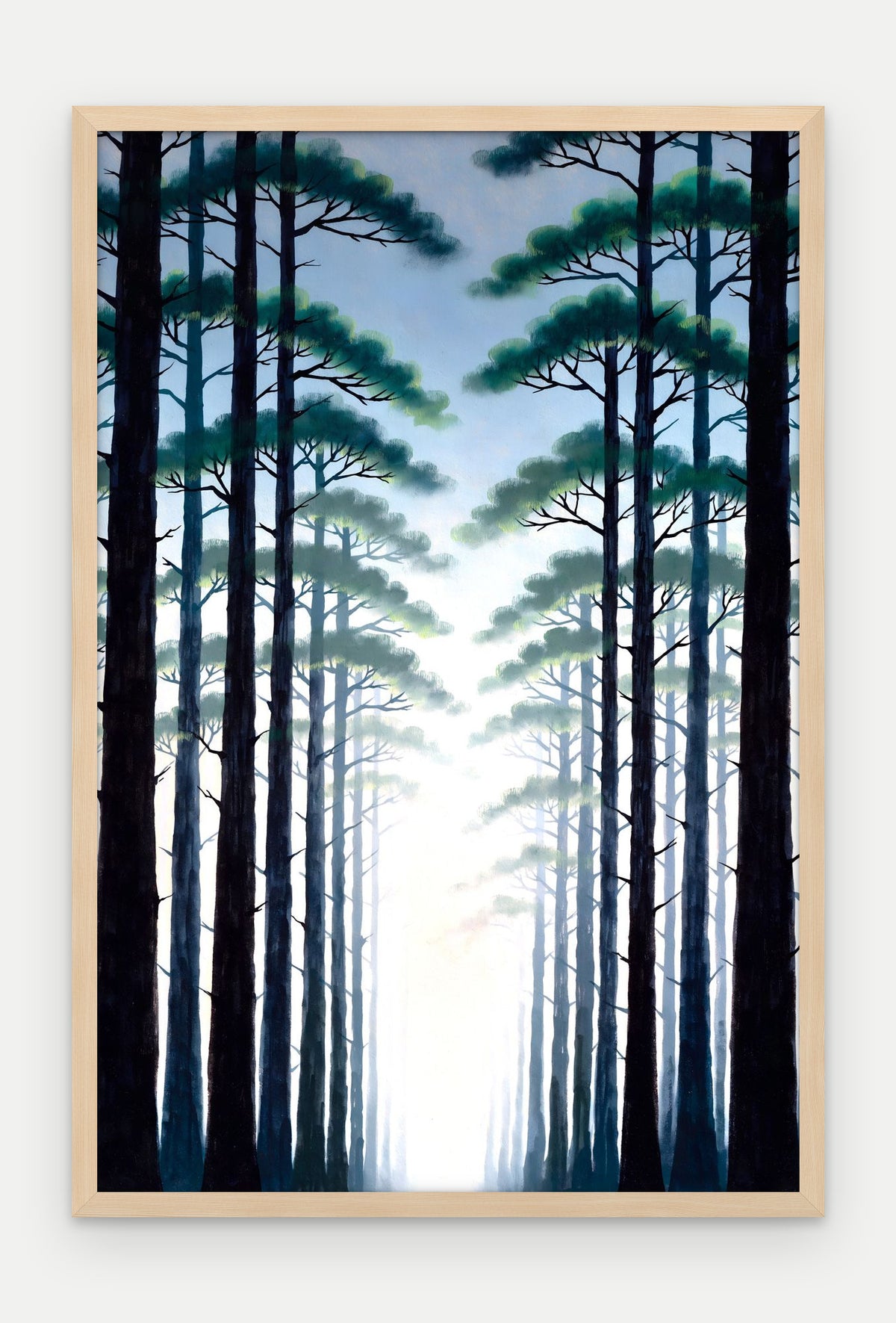 Plakat Las w ramie, oprawa: drewno naturalne, format 40 × 60 cm