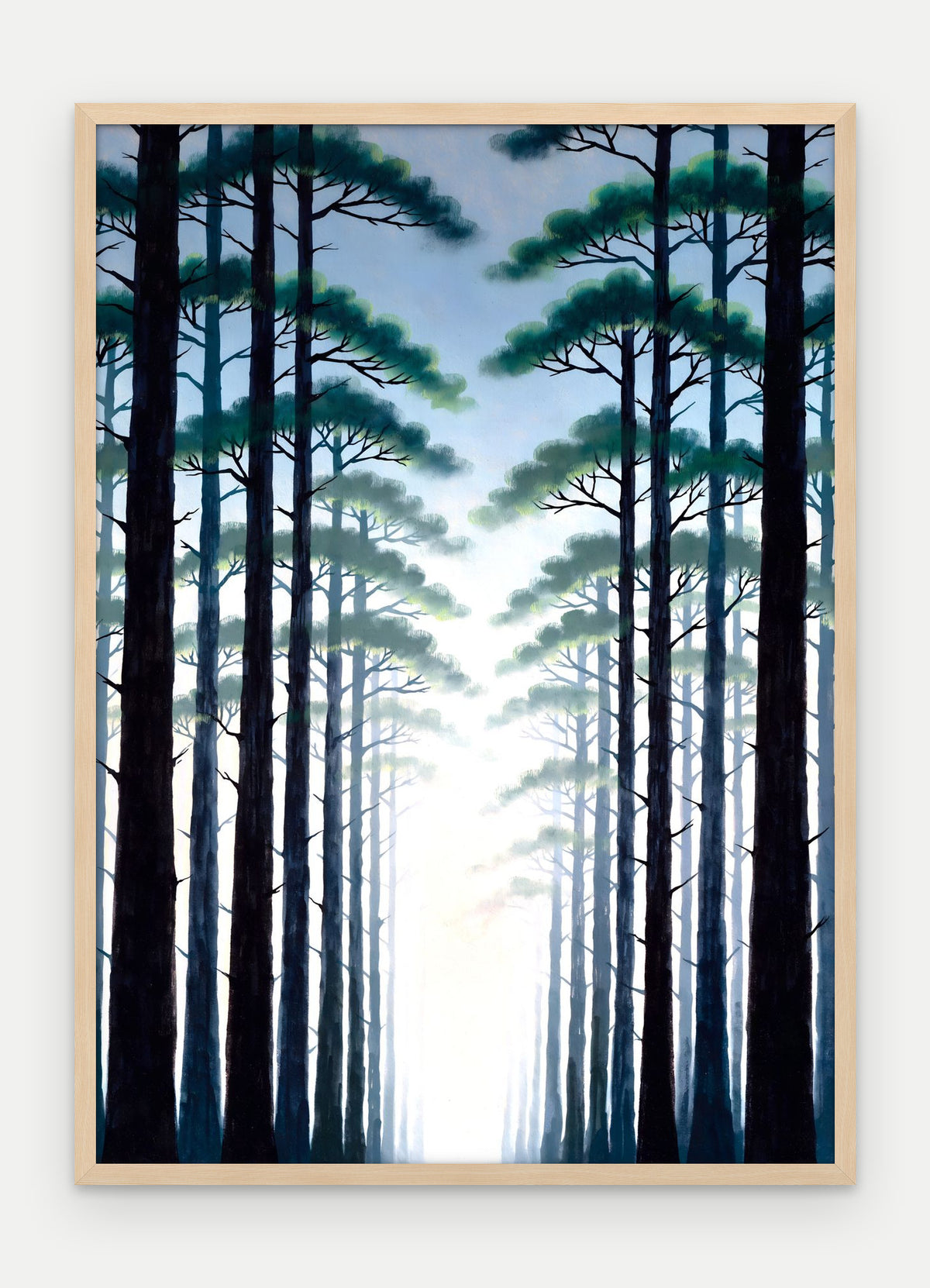 Plakat Las w ramie, oprawa: drewno naturalne, format 50 × 70 cm