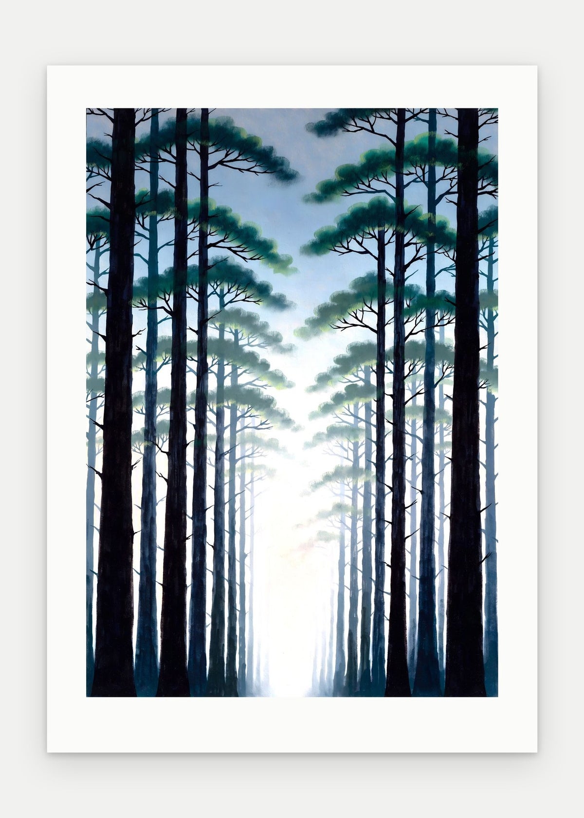 Plakat Las bez oprawy, z passe-partout, format 50 × 70 cm