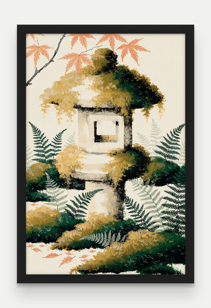 Obraz na płótnie Latarnia w ramie, oprawa: drewno czarne, format 40 × 60 cm