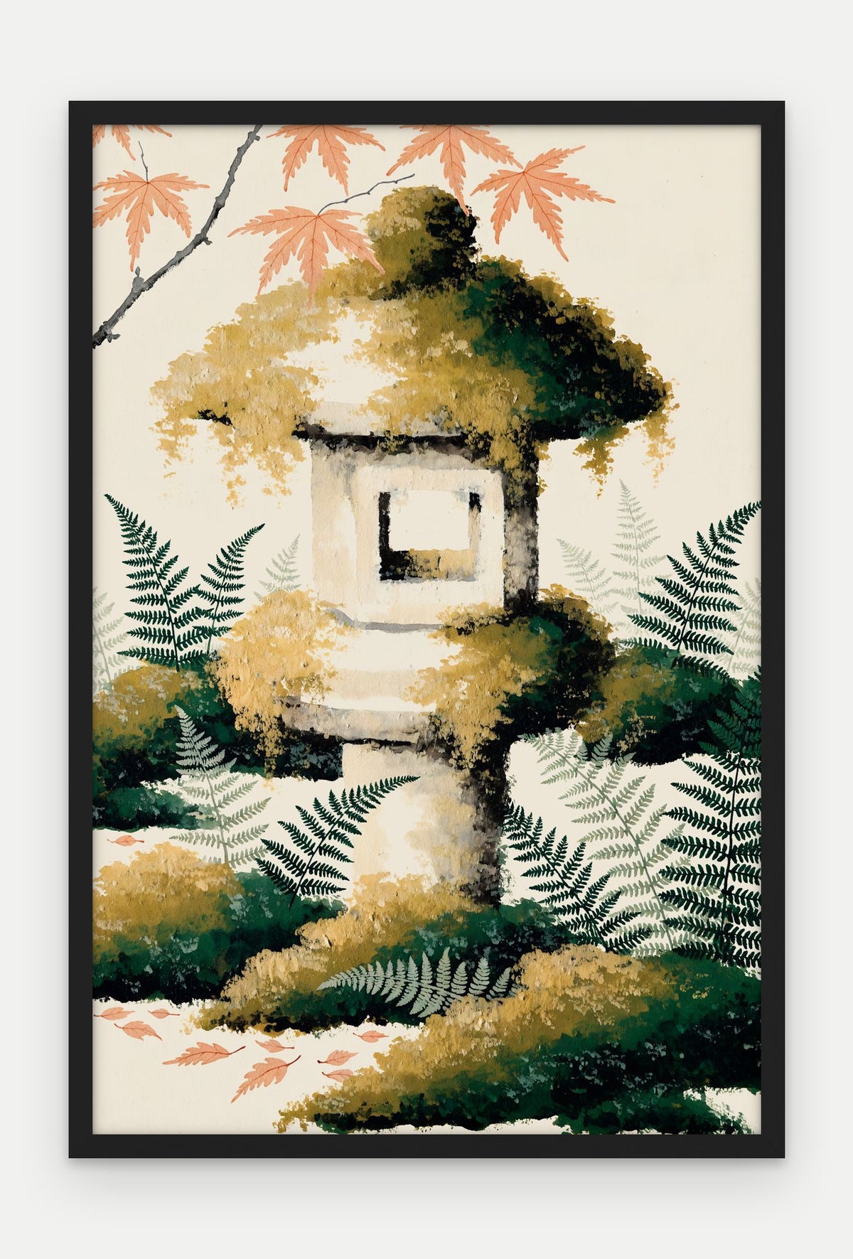 Plakat Latarnia w ramie, oprawa: drewno czarne, format 40 × 60 cm