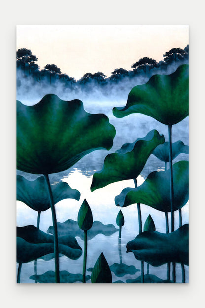 Obraz na płótnie Lotosy na blejtramie, bez ramy, format 40 × 60 cm