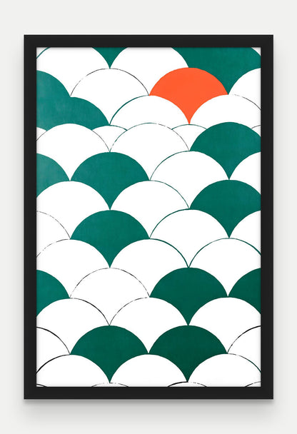 Obraz na płótnie Luski w ramie, oprawa: drewno czarne, format 40 × 60 cm