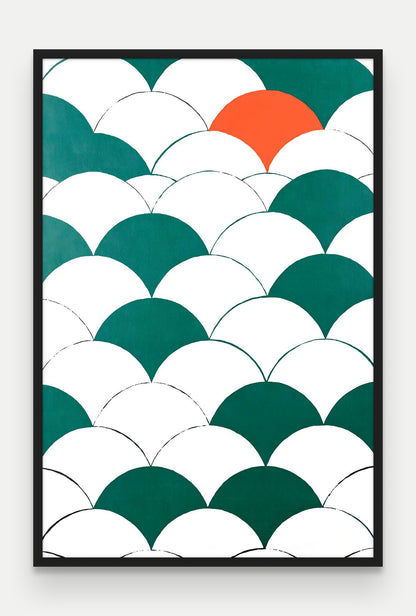 Obraz na płótnie Luski w ramie, oprawa: drewno czarne, format 80 × 120 cm