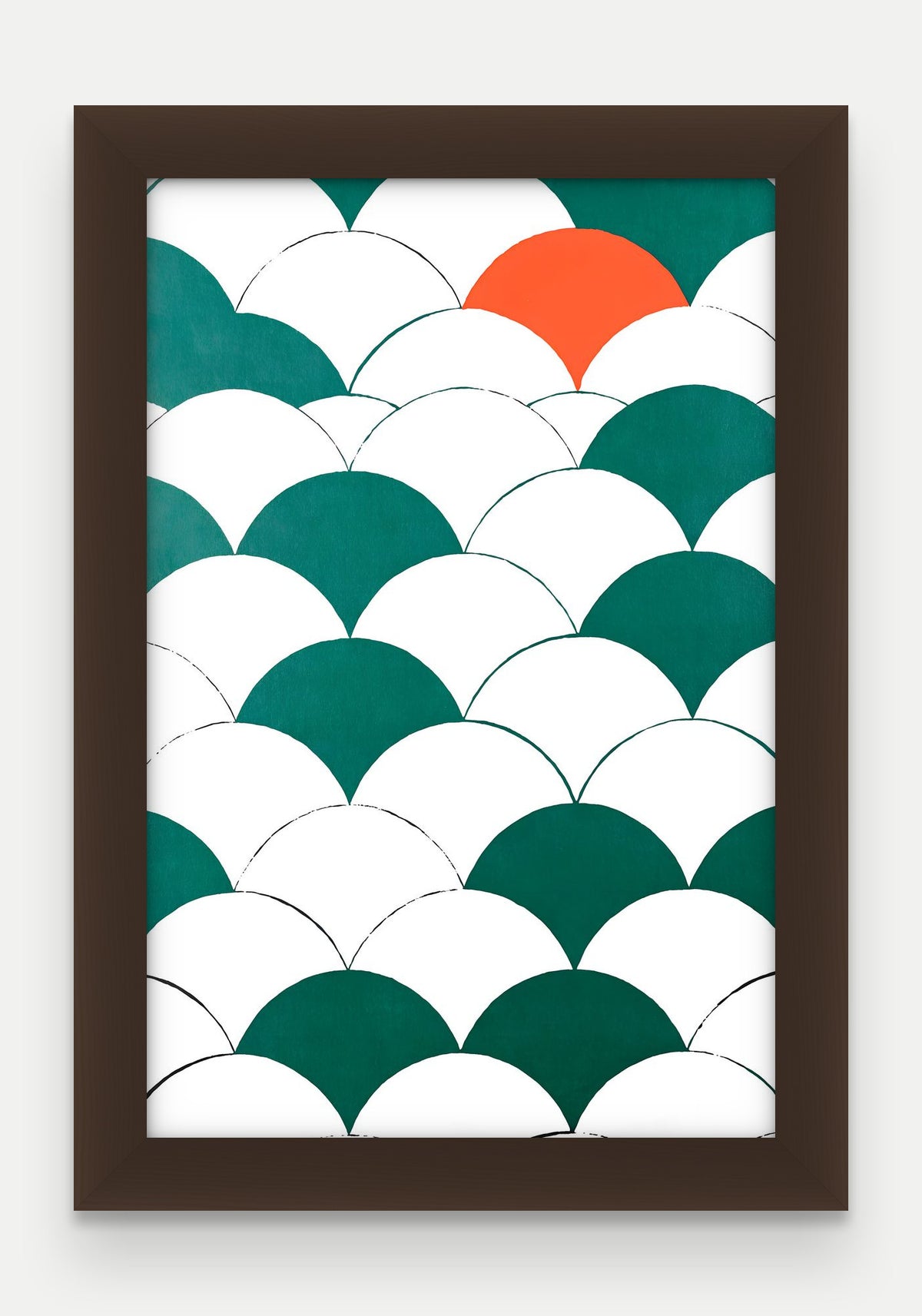Obraz na płótnie Luski w ramie, oprawa: drewno brązowe, format 20 × 30 cm