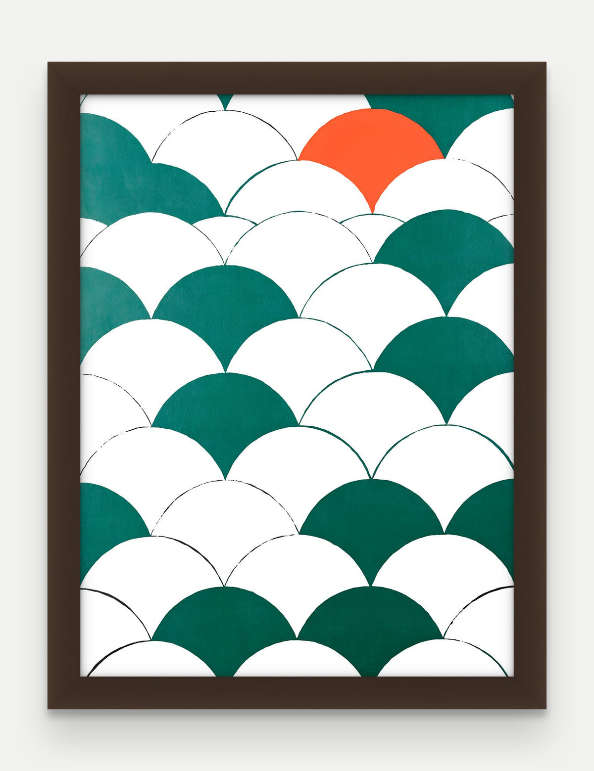 Obraz na płótnie Luski w ramie, oprawa: drewno brązowe, format 30 × 40 cm