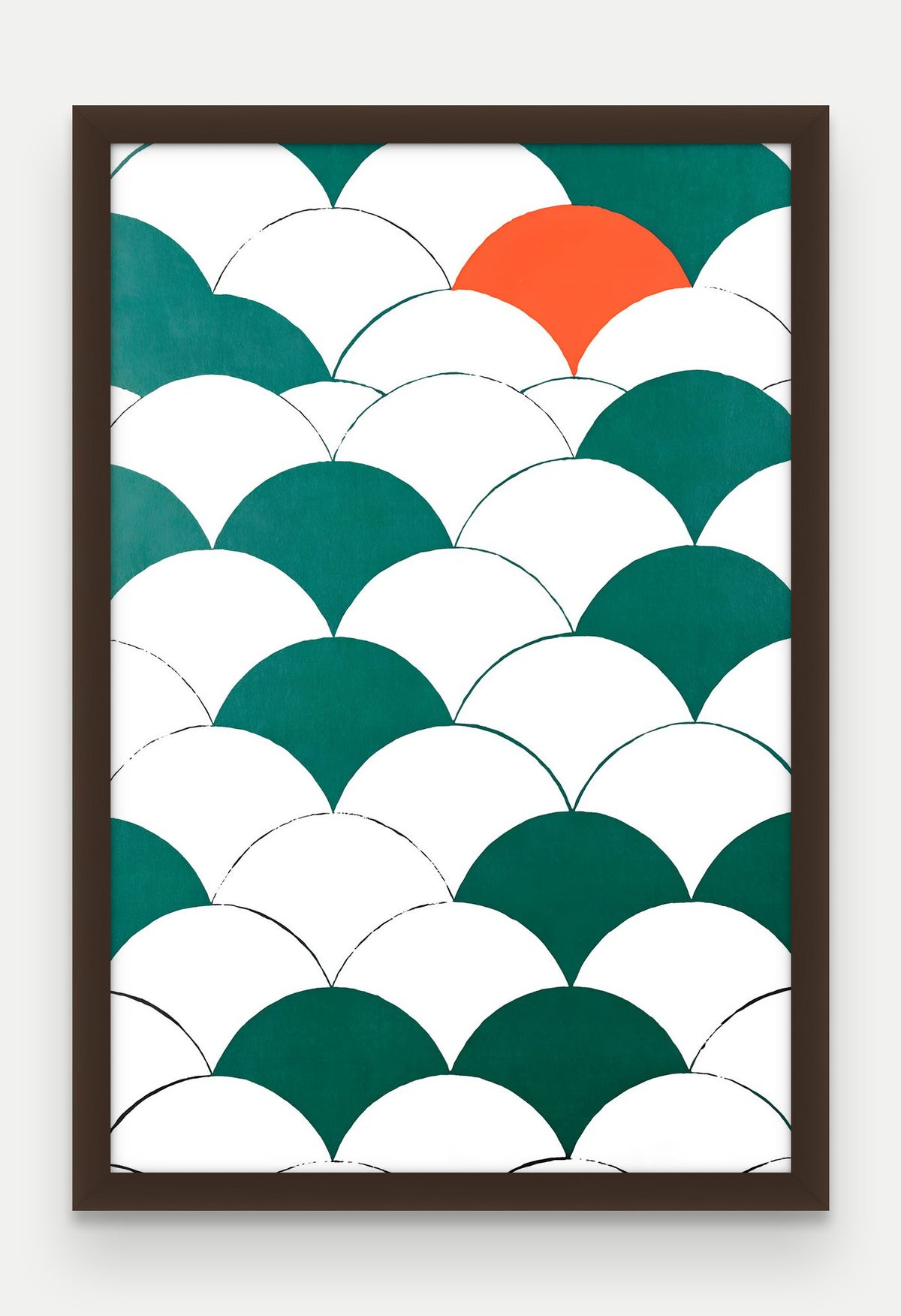 Obraz na płótnie Luski w ramie, oprawa: drewno brązowe, format 40 × 60 cm