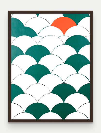 Obraz na płótnie Luski w ramie, oprawa: drewno brązowe, format 60 × 80 cm