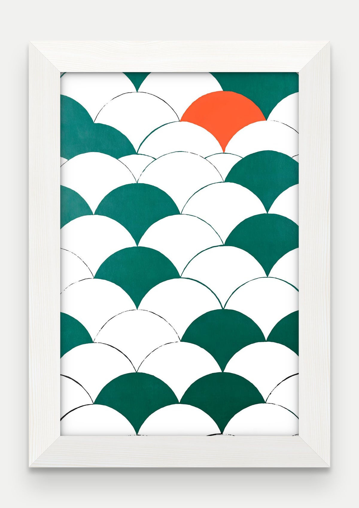 Obraz na płótnie Luski w ramie, oprawa: drewno białe, format 20 × 30 cm