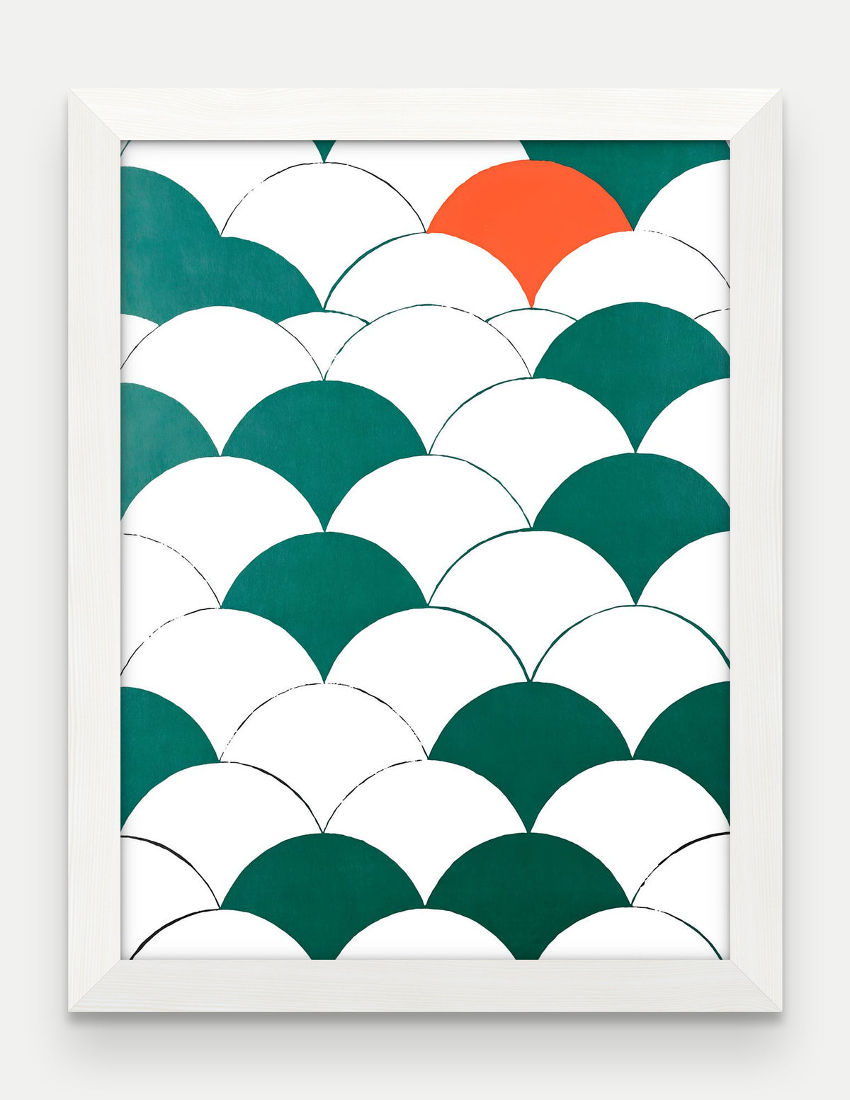 Obraz na płótnie Luski w ramie, oprawa: drewno białe, format 30 × 40 cm