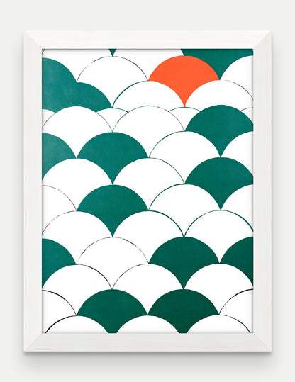 Obraz na płótnie Luski w ramie, oprawa: drewno białe, format 30 × 40 cm