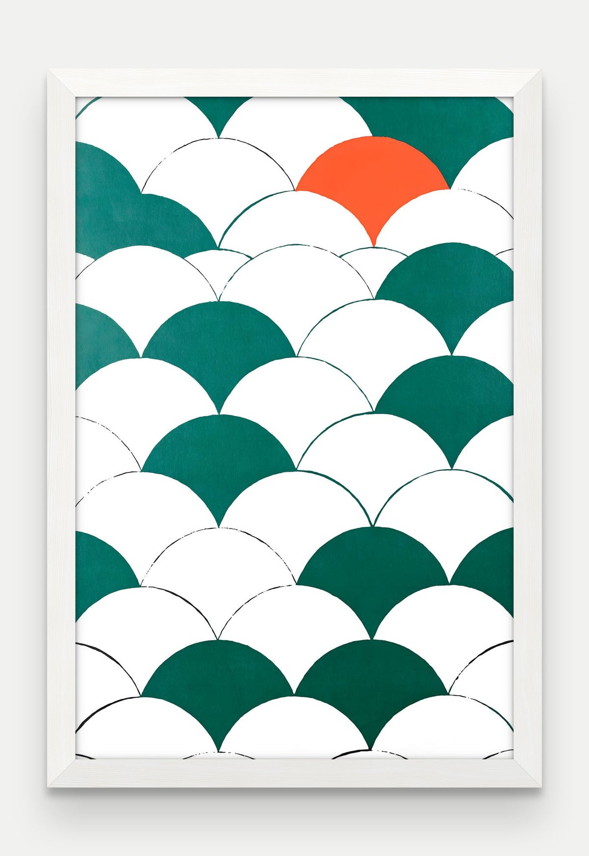 Obraz na płótnie Luski w ramie, oprawa: drewno białe, format 40 × 60 cm