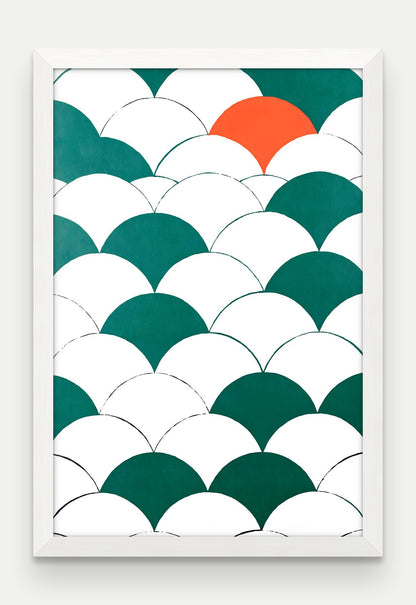 Obraz na płótnie Luski w ramie, oprawa: drewno białe, format 40 × 60 cm