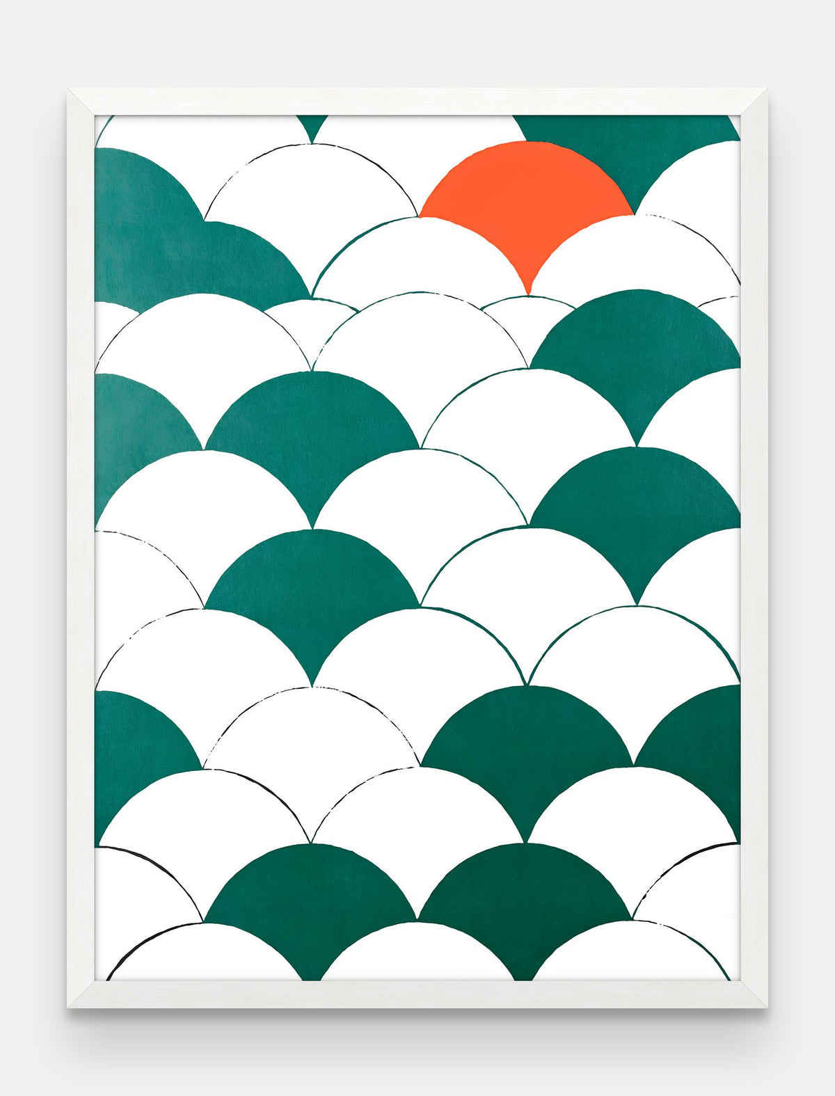 Obraz na płótnie Luski w ramie, oprawa: drewno białe, format 60 × 80 cm