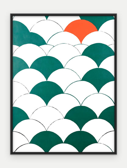 Plakat Łuski w ramie, oprawa: aluminium czarne, format 30 × 40 cm