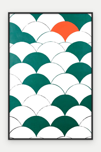 Plakat Łuski w ramie, oprawa: aluminium czarne, format 40 × 60 cm