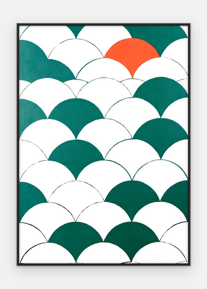 Plakat Łuski w ramie, oprawa: aluminium czarne, format 50 × 70 cm
