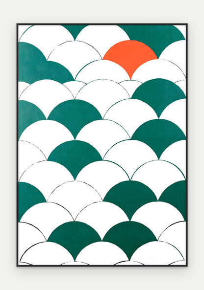 Plakat Łuski w ramie, oprawa: aluminium czarne, format 70 × 100 cm