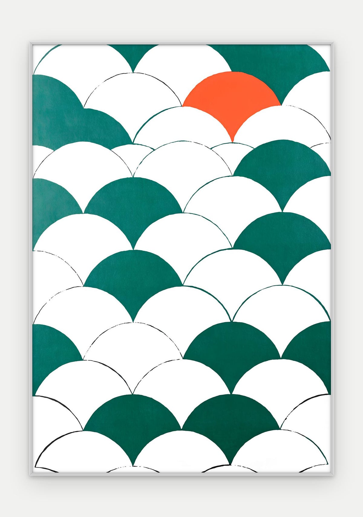 Plakat Łuski w ramie, oprawa: aluminium srebrne, format 70 × 100 cm