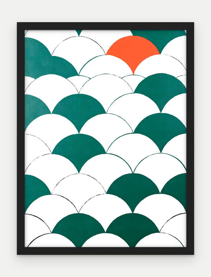 Plakat Łuski w ramie, oprawa: drewno czarne, format 30 × 40 cm
