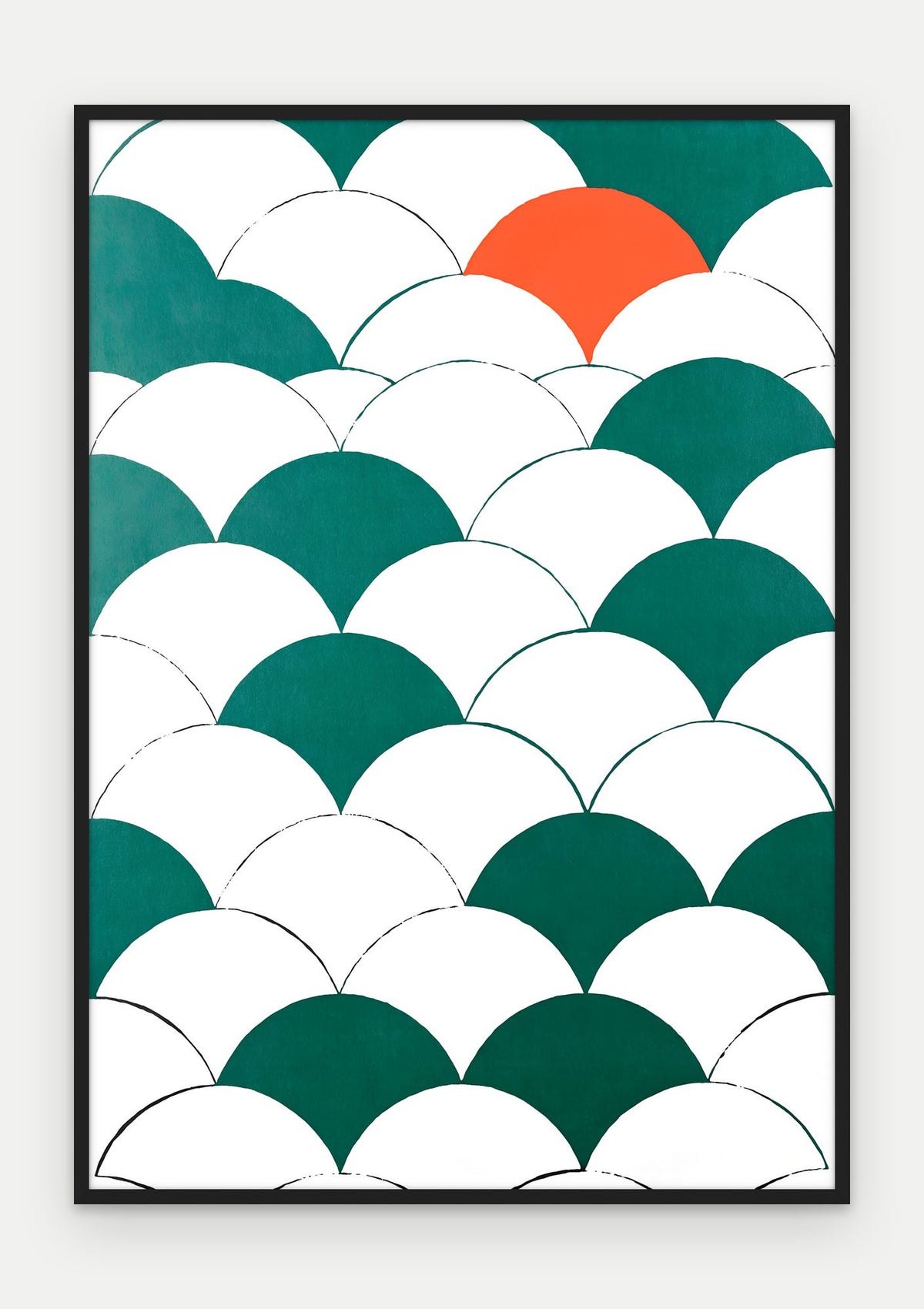 Plakat Łuski w ramie, oprawa: drewno czarne, format 70 × 100 cm