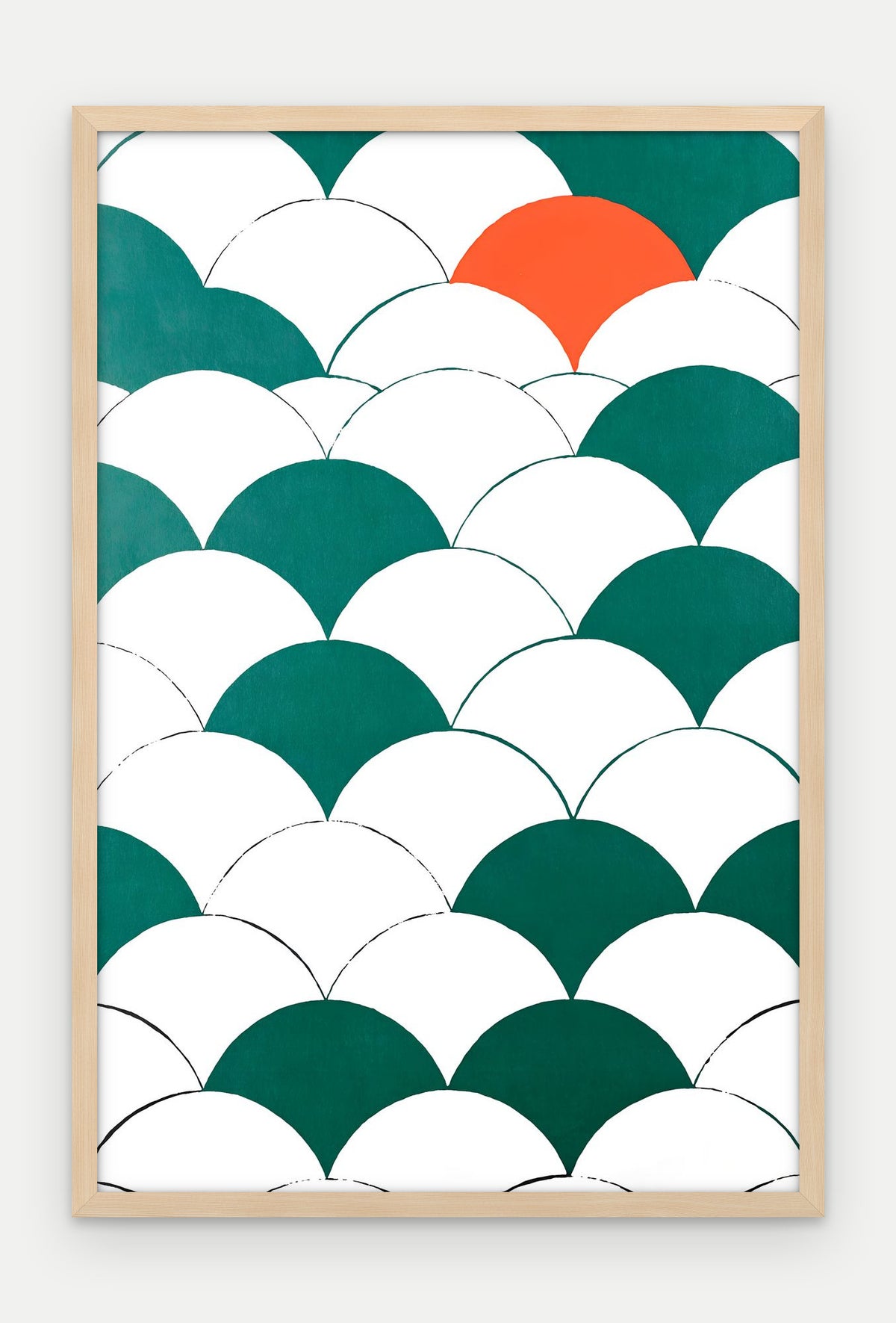 Plakat Łuski w ramie, oprawa: drewno naturalne, format 40 × 60 cm