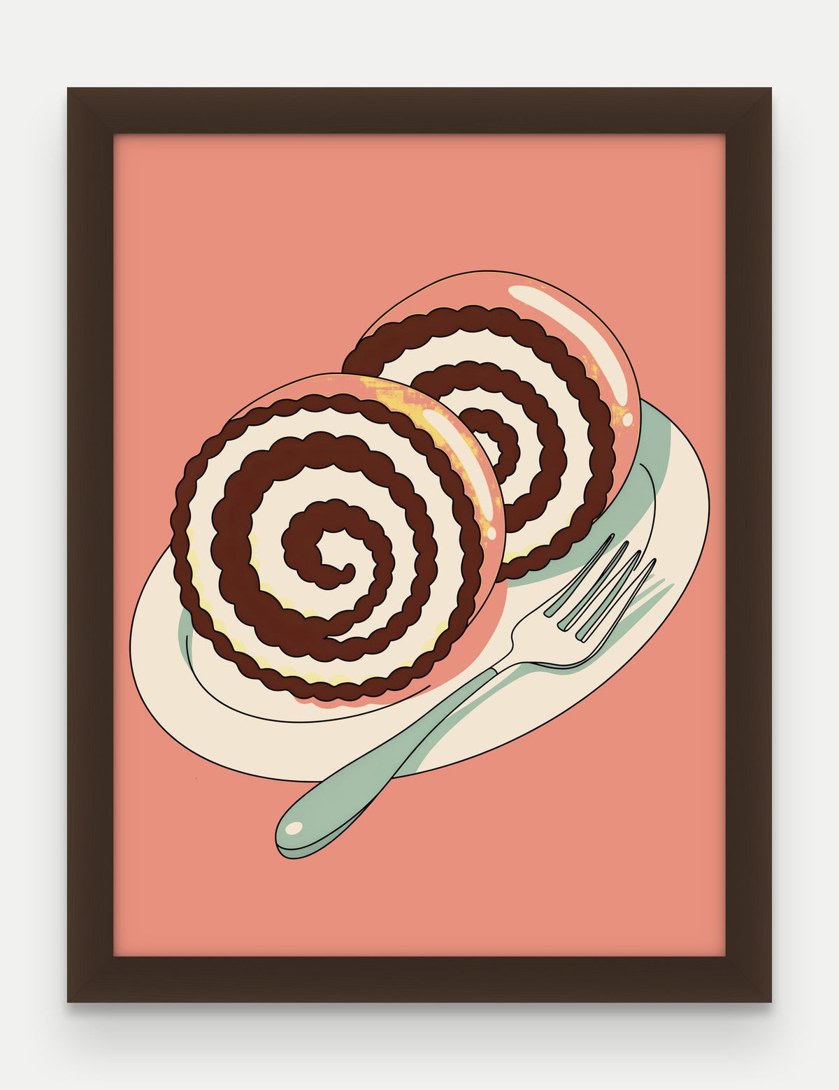 Obraz na płótnie Makowiec w ramie, oprawa: drewno brązowe, format 30 × 40 cm