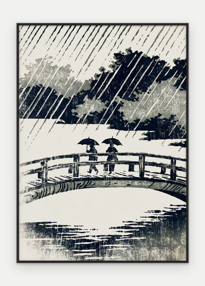 Plakat Most w ramie, oprawa: aluminium czarne, format 50 × 70 cm