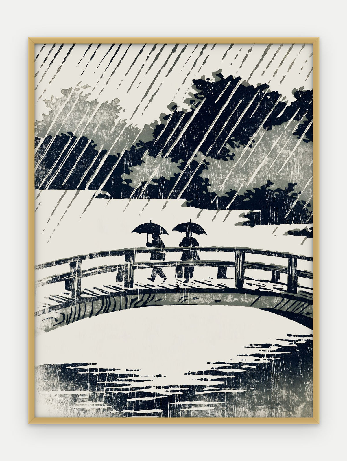 Plakat Most w ramie, oprawa: aluminium złote, format 30 × 40 cm