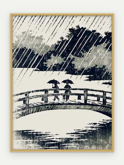 Plakat Most w ramie, oprawa: aluminium złote, format 30 × 40 cm
