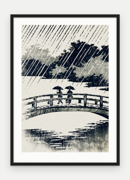 Plakat Most w ramie, oprawa: drewno czarne, z passe-partout, format 50 × 70 cm