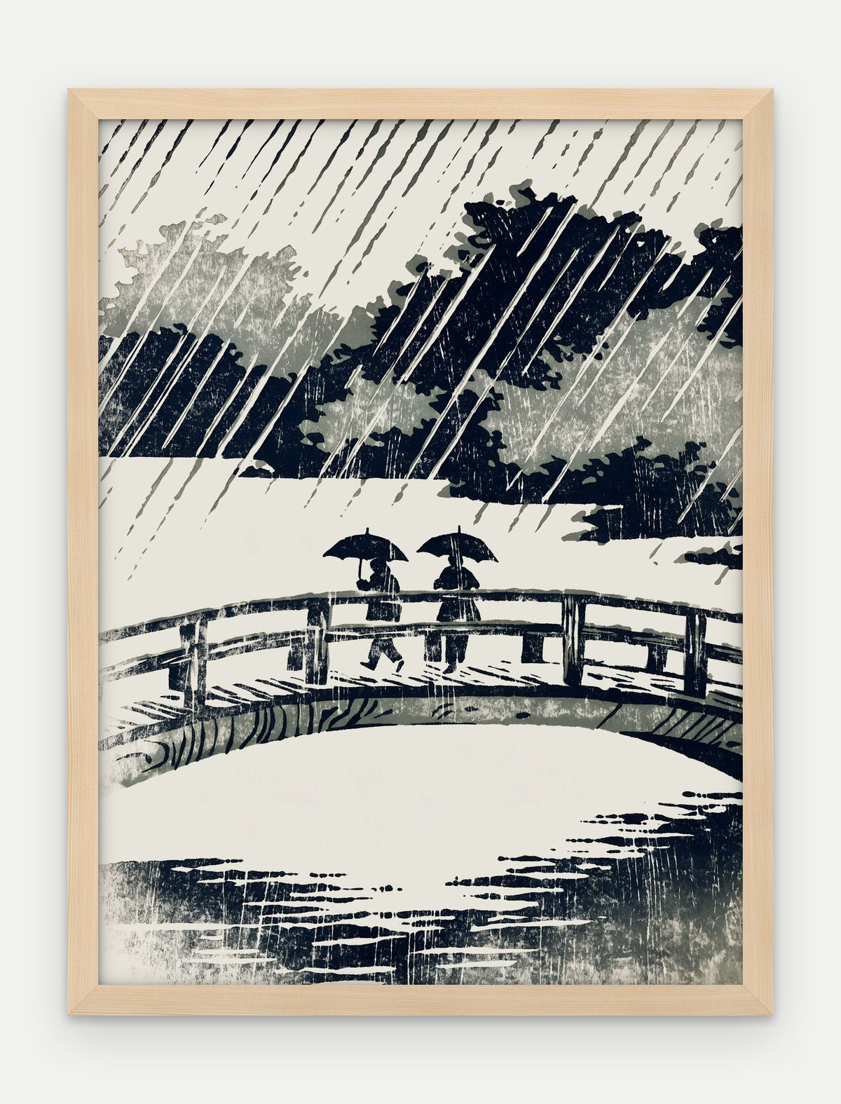 Plakat Most w ramie, oprawa: drewno naturalne, format 30 × 40 cm