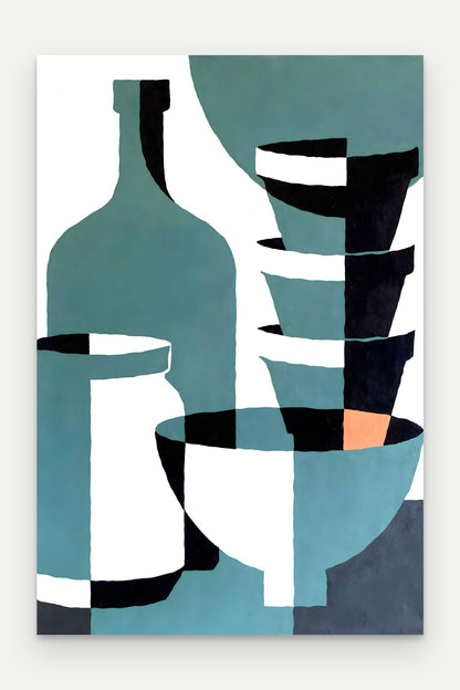 Obraz na płótnie Naczynia na blejtramie, bez ramy, format 40 × 60 cm