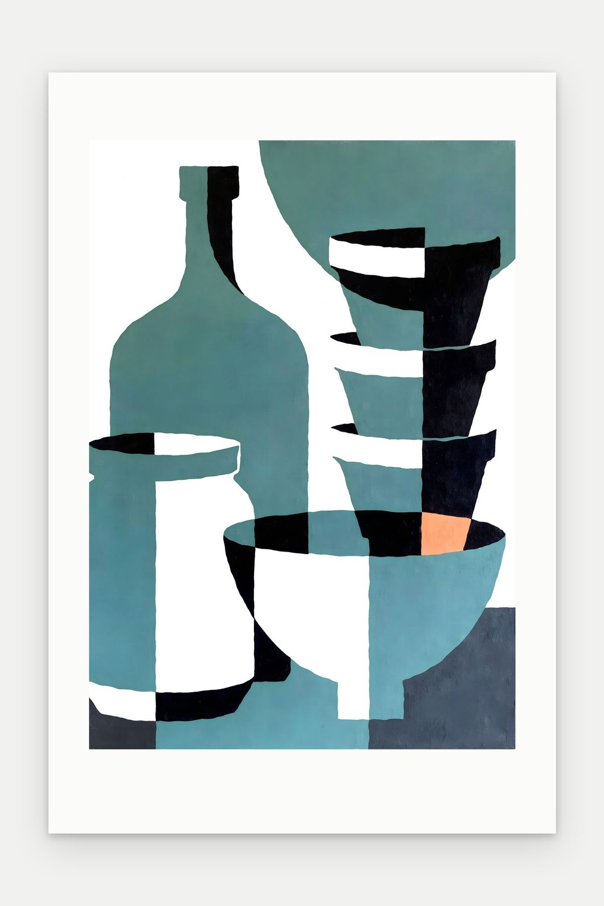Plakat Naczynia bez oprawy, z passe-partout, format 40 × 60 cm