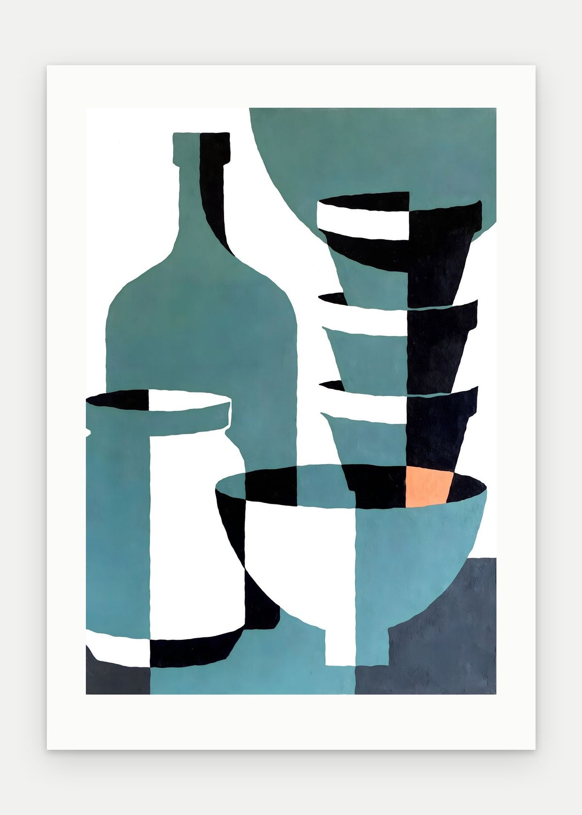 Plakat Naczynia bez oprawy, z passe-partout, format 50 × 70 cm