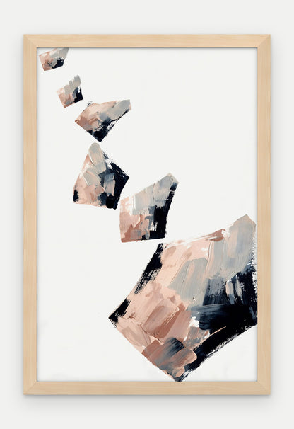 Plakat Odłamki w ramie, oprawa: drewno naturalne, format 40 × 60 cm