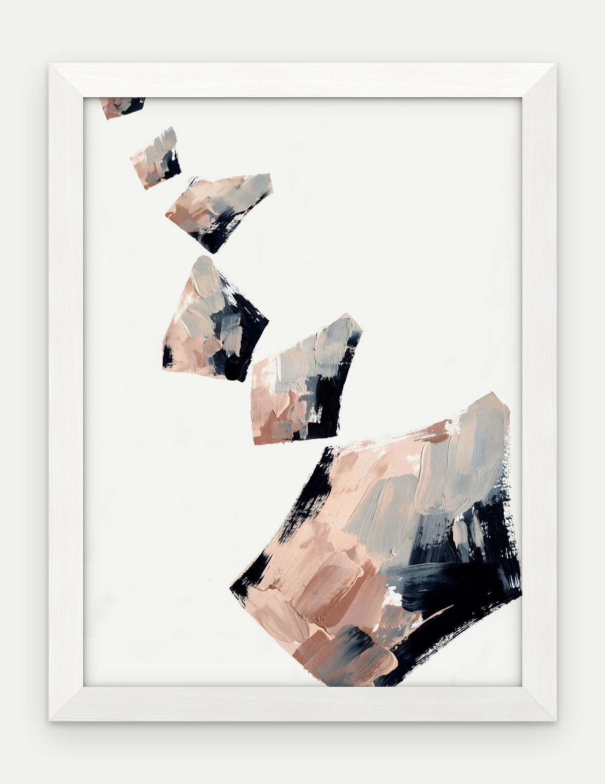 Plakat Odłamki w ramie, oprawa: drewno białe, format 30 × 40 cm
