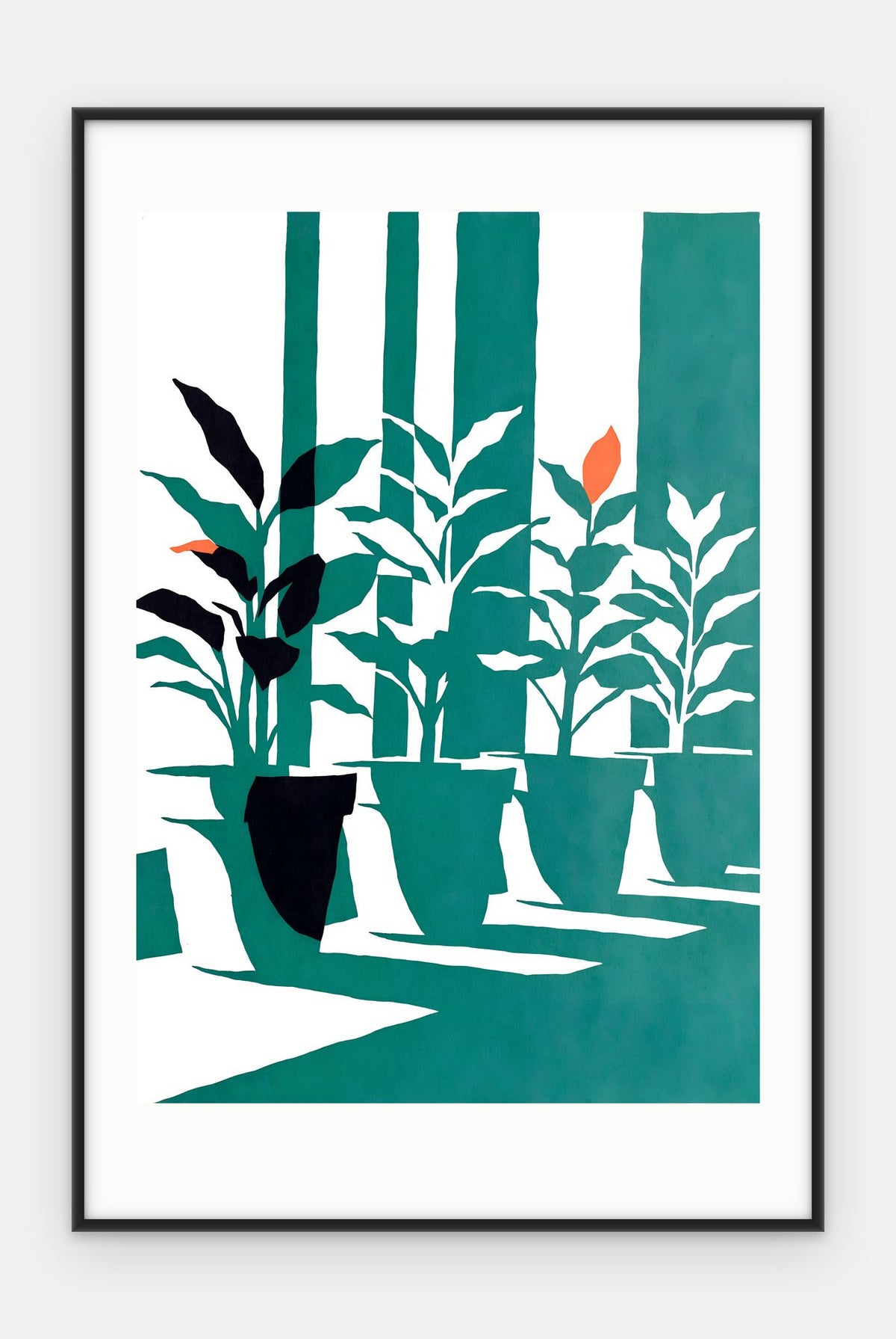 Plakat Parapet w ramie, oprawa: aluminium czarne, z passe-partout, format 40 × 60 cm