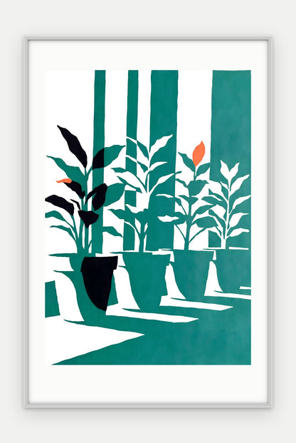 Plakat Parapet w ramie, oprawa: aluminium srebrne, z passe-partout, format 40 × 60 cm