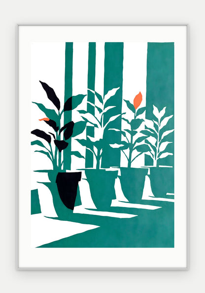 Plakat Parapet w ramie, oprawa: aluminium srebrne, z passe-partout, format 70 × 100 cm